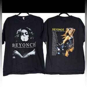 Beyoncé The Formation Tour 2016 T-Shirt Large DoubleSided Concert Black Cotton